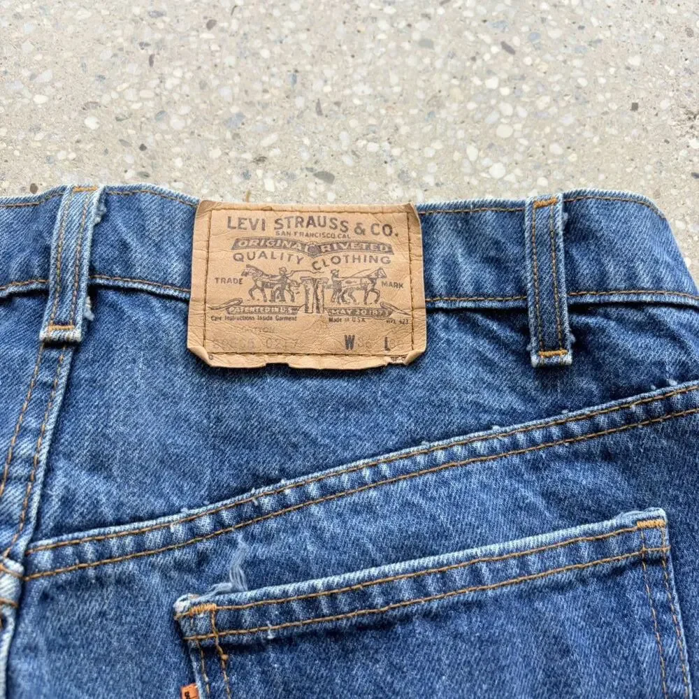 Vintage 80s Levi's 505 Dark Wash Regular Fit Jeans 34x30